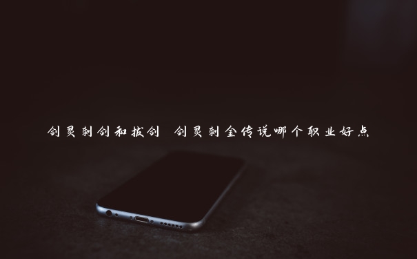 剑灵刺剑和拔剑 剑灵刺金传说哪个职业好点 剑灵刺剑和拔剑 剑灵刺金传说哪个职业好点