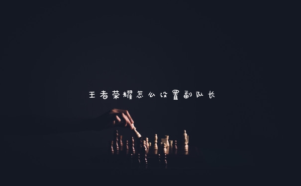 王者荣耀怎么设置副队长 王者荣耀怎么设置副队长