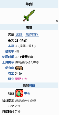泰拉瑞亚草剑怎么合成 泰拉瑞亚草剑合成图表汇总