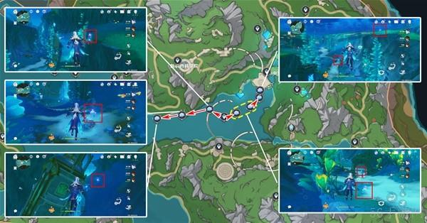 原神4.7版海露花采集路线