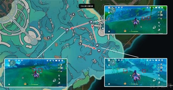 原神4.7版海露花采集路线