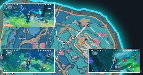 原神4.7版海露花采集路线