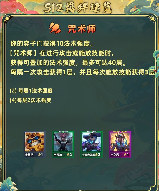 金铲铲之战s12全羁绊介绍
