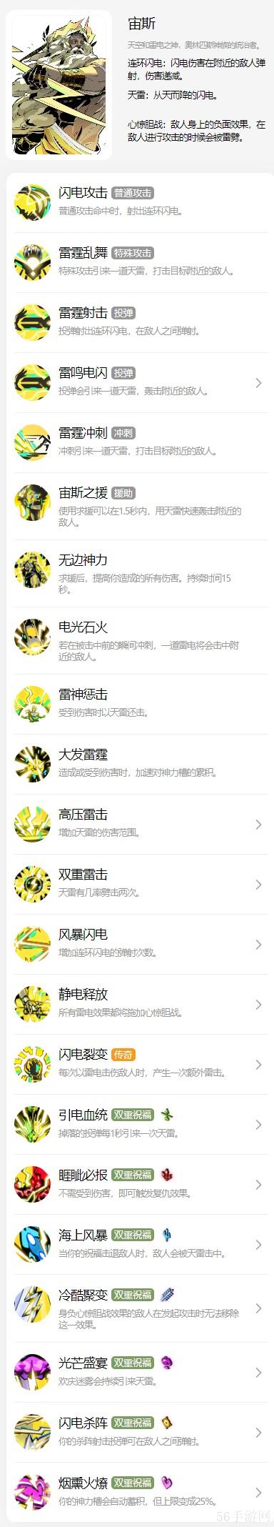 哈迪斯2神明祝福对应效果大全