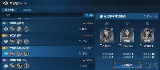 世界启元手游木兰阵容搭配