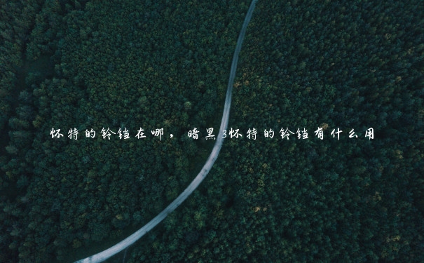 怀特的铃铛在哪，暗黑3怀特的铃铛有什么用