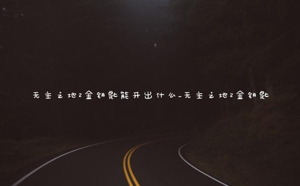 无主之地2金钥匙能开出什么_无主之地2金钥匙