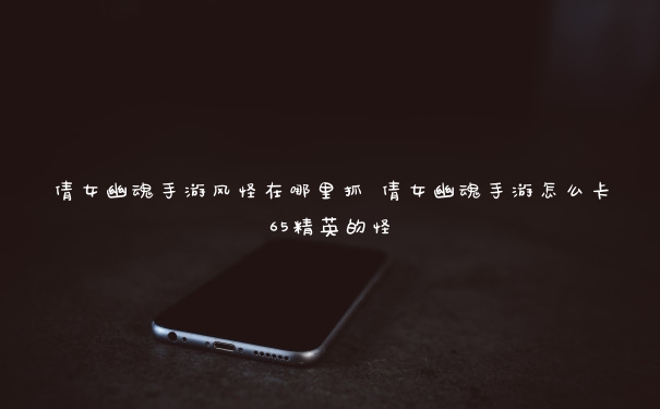 倩女幽魂手游风怪在哪里抓 倩女幽魂手游怎么卡65精英的怪