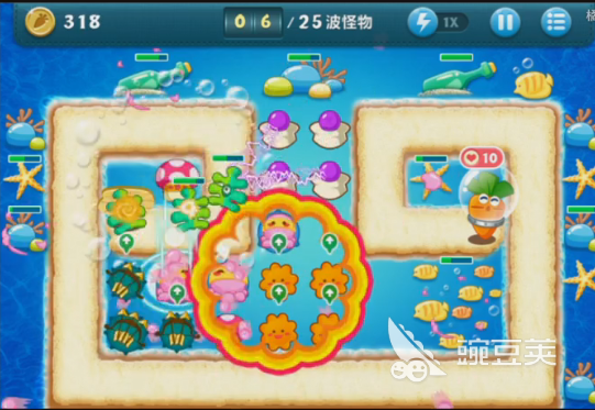 保卫萝卜深海10攻略图解，对称布置塔防是防护关键点！