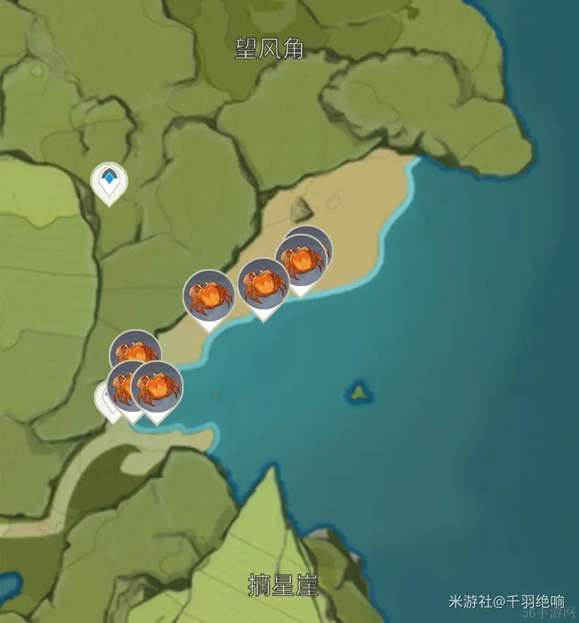 原神螃蟹位置图
