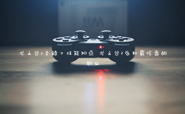 龙之谷2圣骑士技能加点 龙之谷2后期最吃香的职业