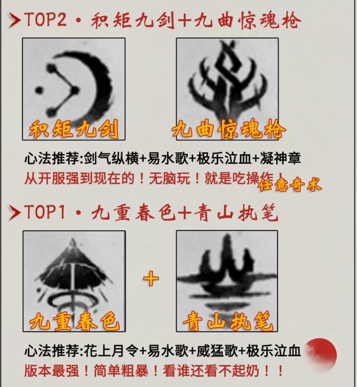 燕云80级武学搭配排行