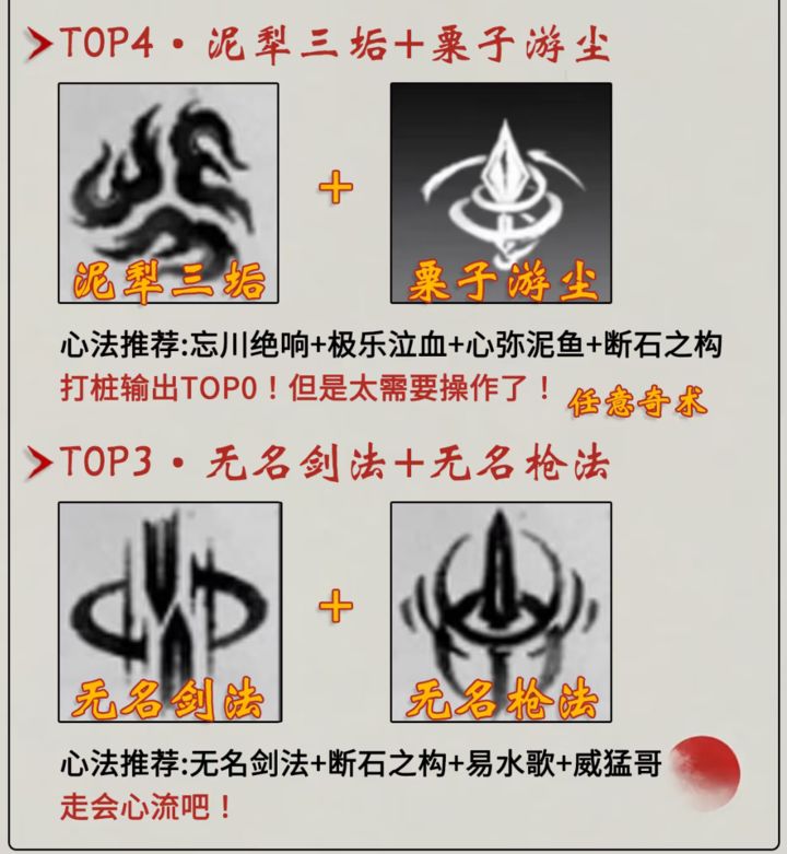 燕云80级武学搭配排行
