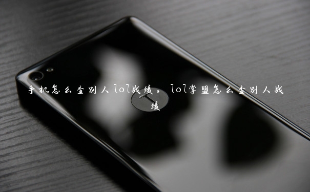 手机怎么查别人lol战绩，lol掌盟怎么查别人战绩