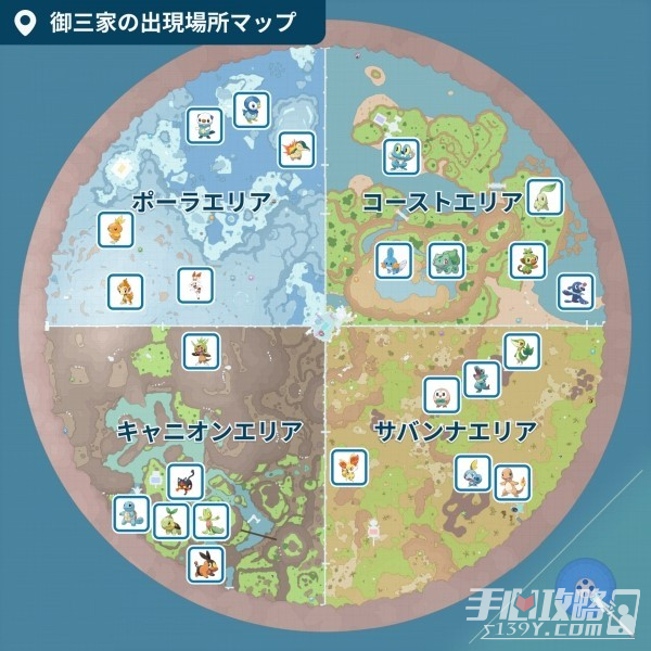 《宝可梦朱紫》蓝之圆盘历代御三家位置介绍