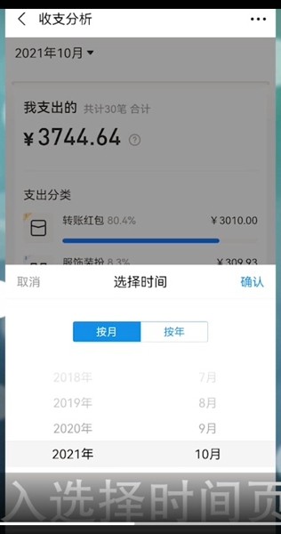 支付宝年账单怎么查全年的