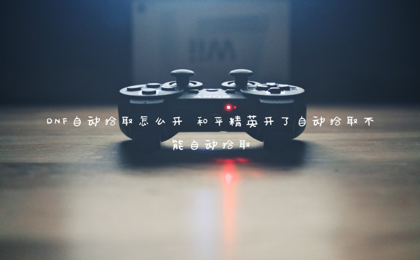 DNF自动拾取怎么开 和平精英开了自动拾取不能自动拾取