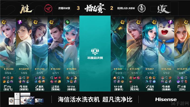 2024KPL年度总决赛济南RW侠对决杭州LGD.NBW 以3比2拿下胜利