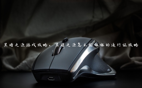 黑暗之源游戏攻略，黑暗之源怎么偷姐姐的通行证攻略