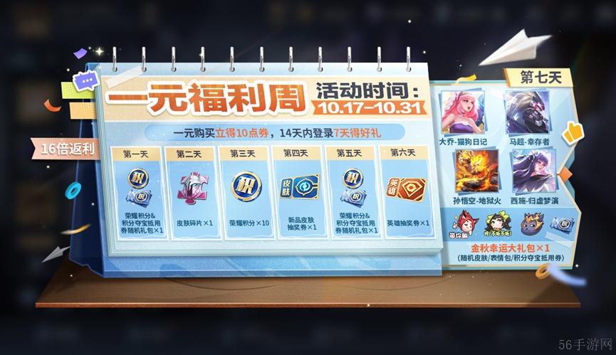 王者荣耀九周年庆活动一元福利周奖励一览
