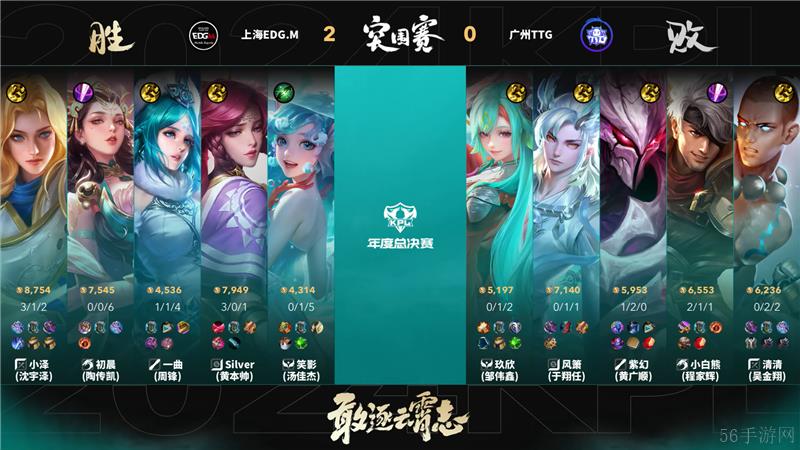 2024KPL年度总决赛10月25日赛事 上海EDG.M对决广州TTG以4比0取胜