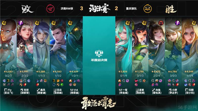2024KPL年度总决赛10月29日赛事 重庆狼队对决济南RW侠以4比3取胜