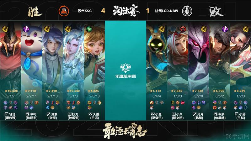 2024KPL年度总决赛10月31日赛事 苏州KSG对决杭州LGD.NBW以4比1取胜