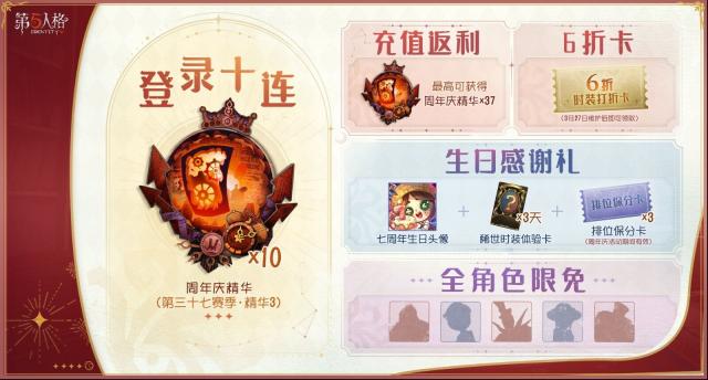 《第五人格》七周年庆有啥福利和玩法？