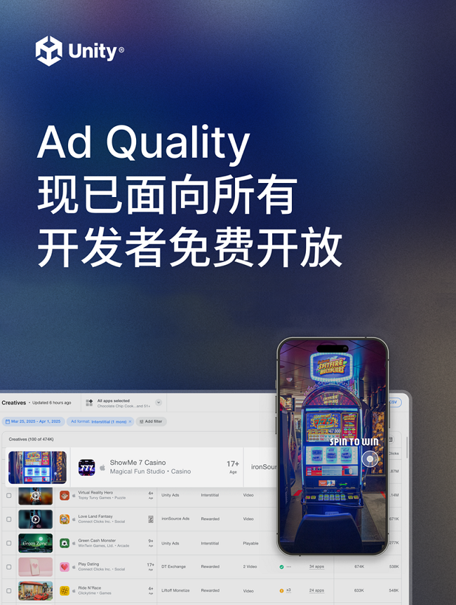 Unity广告质量监测工具免费开放，如何靠三大指标平衡变现与体验？