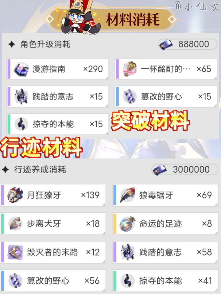 崩坏星穹铁道saber角色培养攻略